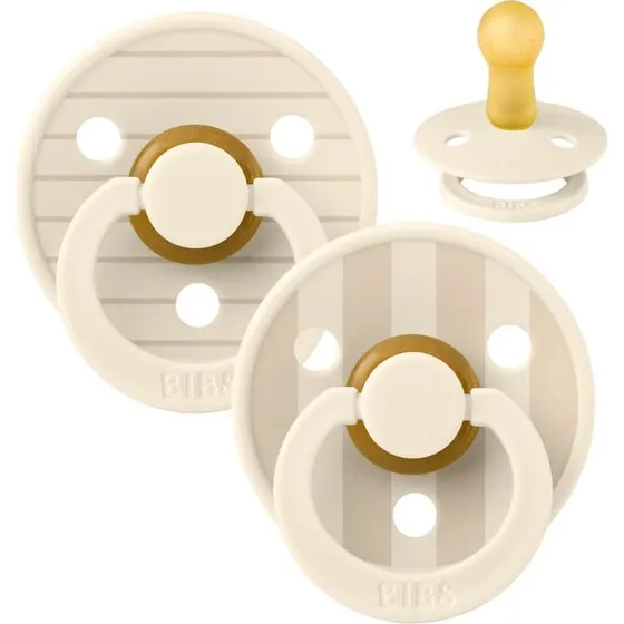 BIBS Rund Colour Sut 2-Pak Size 2 Naturgummi Ivory/Vanilla