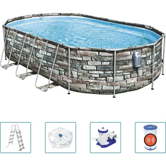 Bestway Power Steel Comfort Jet Series 610x366x122 cm oval