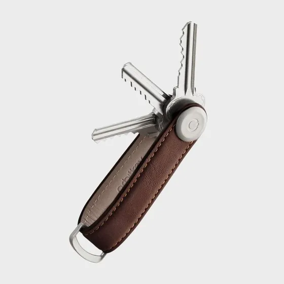 Orbitkey Nøgleholder i læder - Espresso/Brun