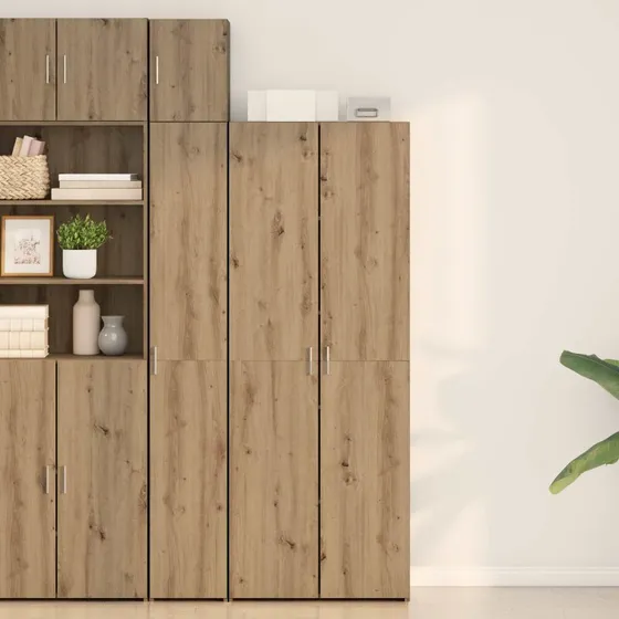 vidaXL Highboard Artisan Egetræ 70 x 42,5 x 185 cm