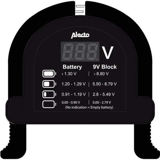 Alecto BTT-2 Batteritester til AA, AAA, C, D, 9V