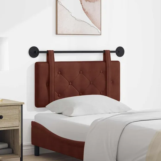 vidaXL Hængende Hovedgavl Skinnende Brun 90 cm Antik PU