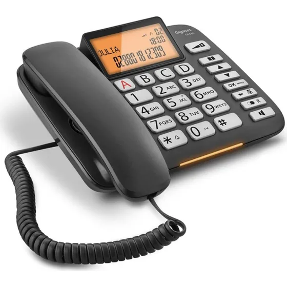 Gigaset DL580 Fastnettelefon med opkalds-ID, sort