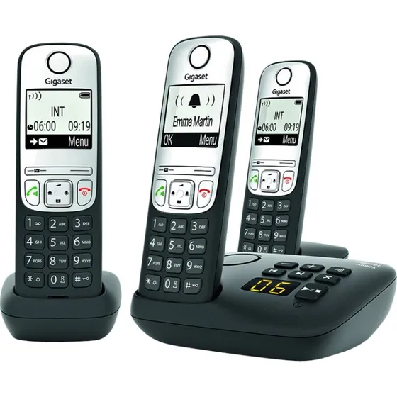 Gigaset A690A Trio Trådløs Telefon Sort Sølv