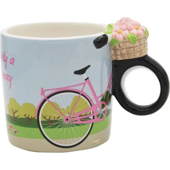 Winkee City Bike Mug - Pink, Blue, Green