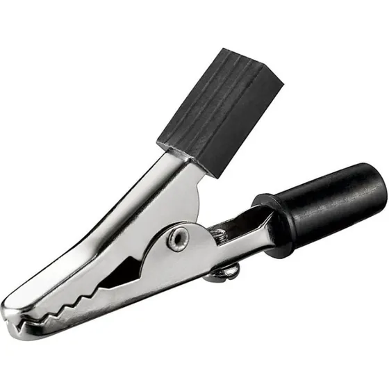 Goobay 11414 Sort Alligator Clip, 10 stk