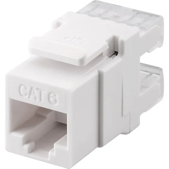 Goobay Keystone-modul RJ45 CAT 6 UTP 250 MHz, hvid, 16,7 mm