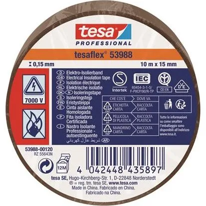 Tesa Isoleringstape 15 mm x 10 m Brun