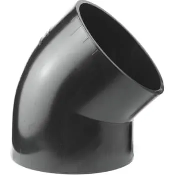 Geberit PEH 45° bøjning 160 mm sort