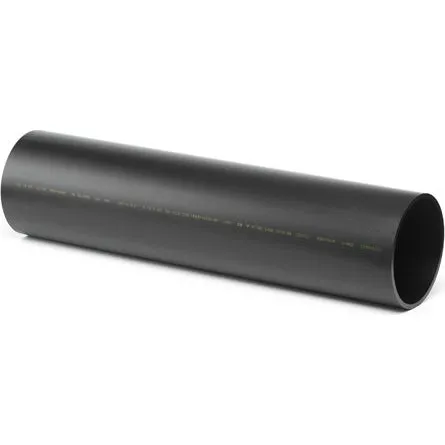 Geberit 160x5000 mm sort PEH afløbsrør uden muffe