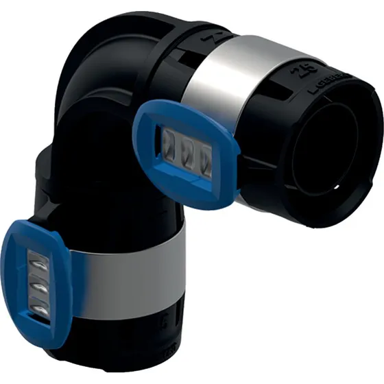 Geberit FlowFit Bøjning 90° PPSU 16mm Sort