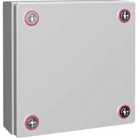 KX Klemmekasse 200x200x80 mm, stålplade, med låg