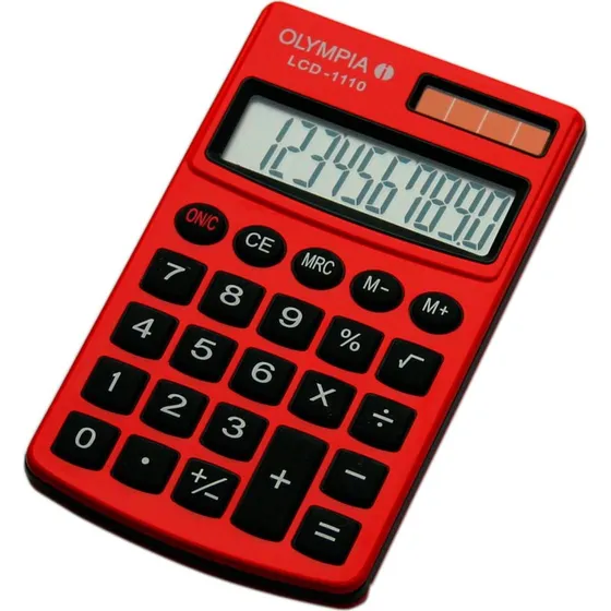 Olympia LCD 1110 Rød Lomme Regnemaskine