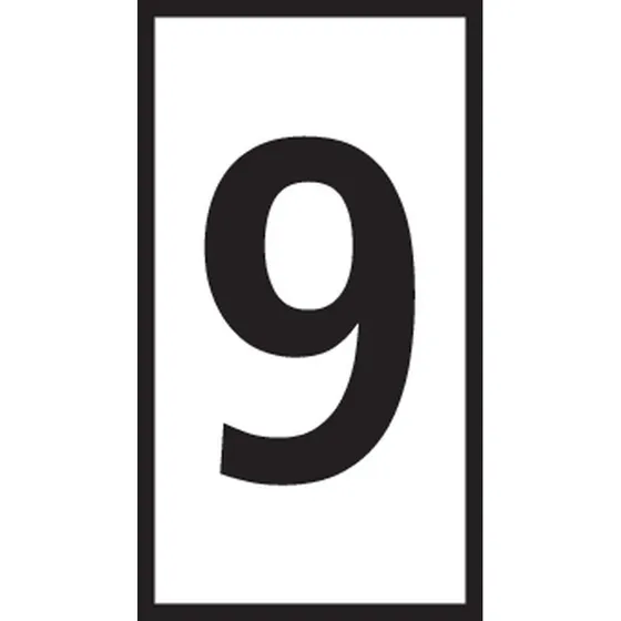 WIC Ledningsmærke 9 Hvid W2