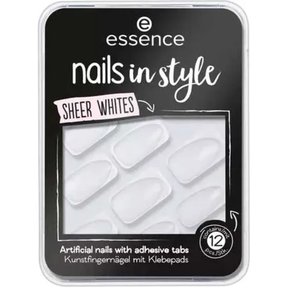 Essence Cosmetics Negle i stil kunstige negle 11-Sheer Whites 12 U