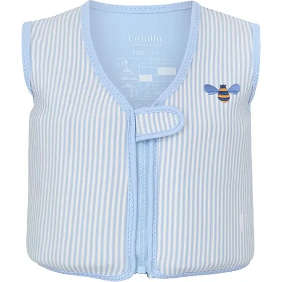 Vanilla Copenhagen Svømmevest Seersucker Honeybee Blue 6-8 År