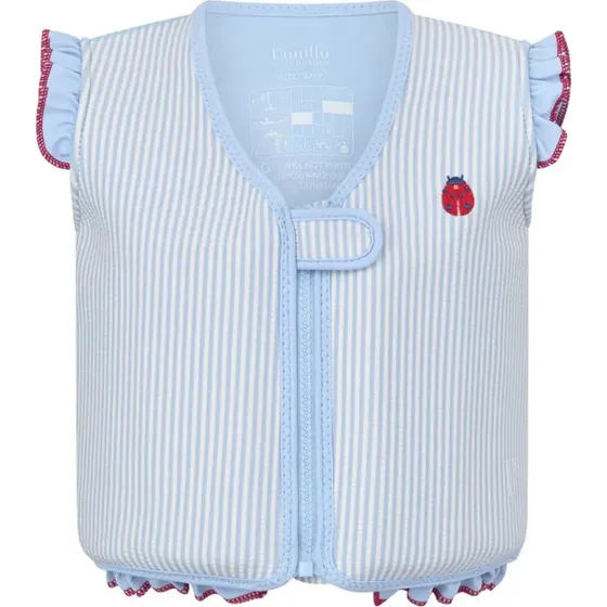 Vanilla COPENHAGEN Svømmevest Seersucker Ladybug - Blå - 3-6 År