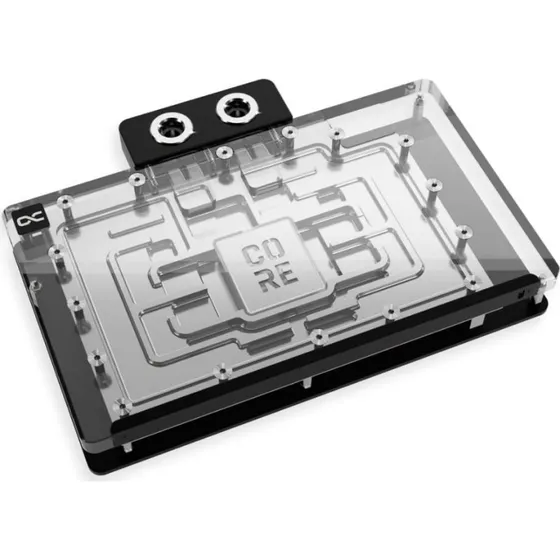 Alphacool Core GPU-vandkølingsbackplate, sort/krom, 1/4"