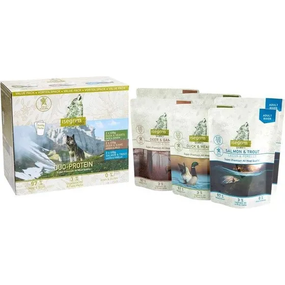 Isegrim Vådfoder Duo Protein, 6 x 410g