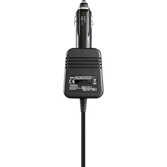 Hama 12V 1000mA Strømforsyning til Bil med 8 Adapterstik