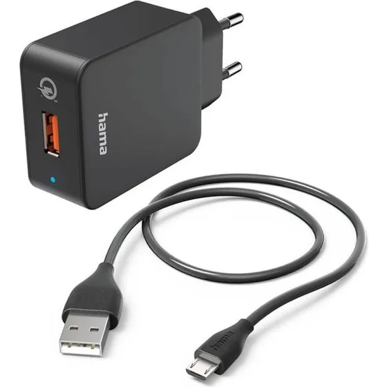 Hama Quick Charge 3.0 Micro-USB 1,5m Sort