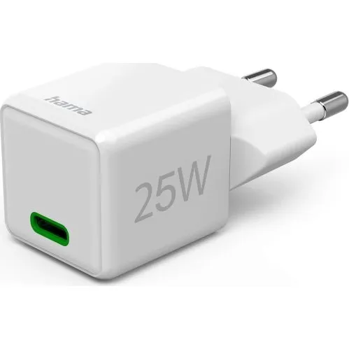 Hama Mini Hurtigoplader USB-C PD 25W Hvid