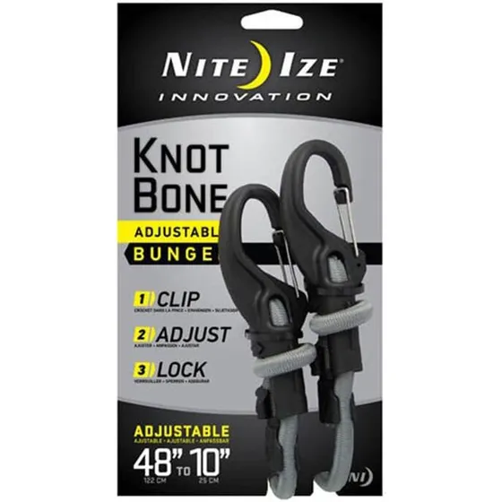 Nite Ize KnotBone Bungee – regulerbar S/L (15,3×71 / 25,4×122 cm)