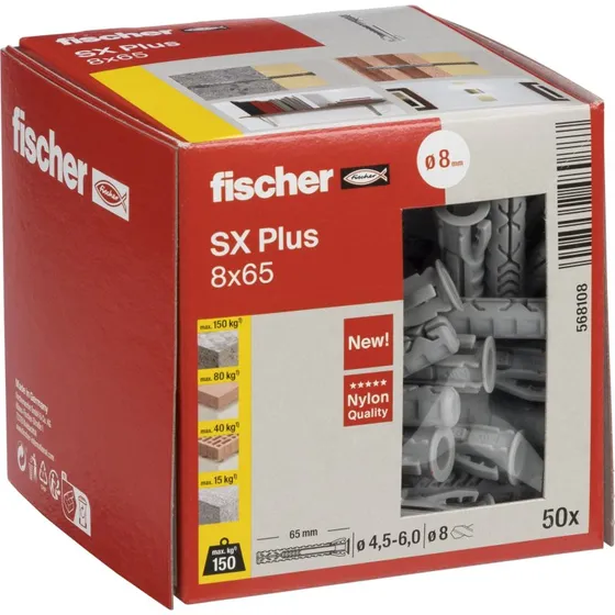 Fischer SX Plus 8x65 mm Udvidelsesanker 50 stk