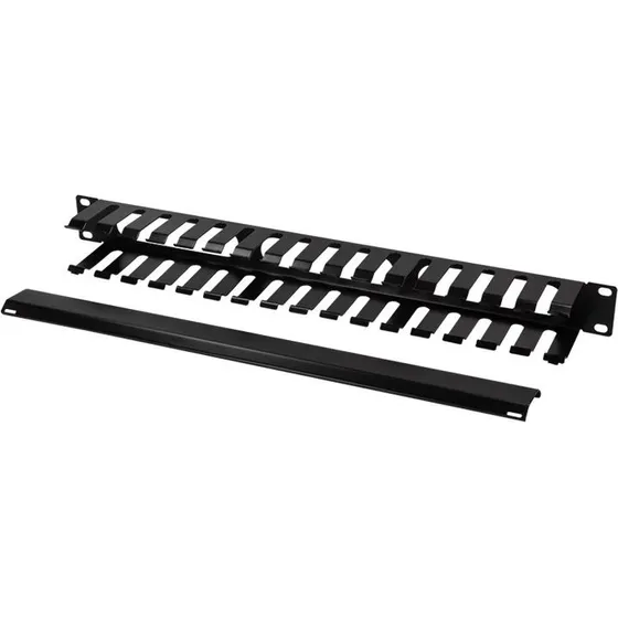 LogiLink 19" 1U kabelmanagementpanel, sort