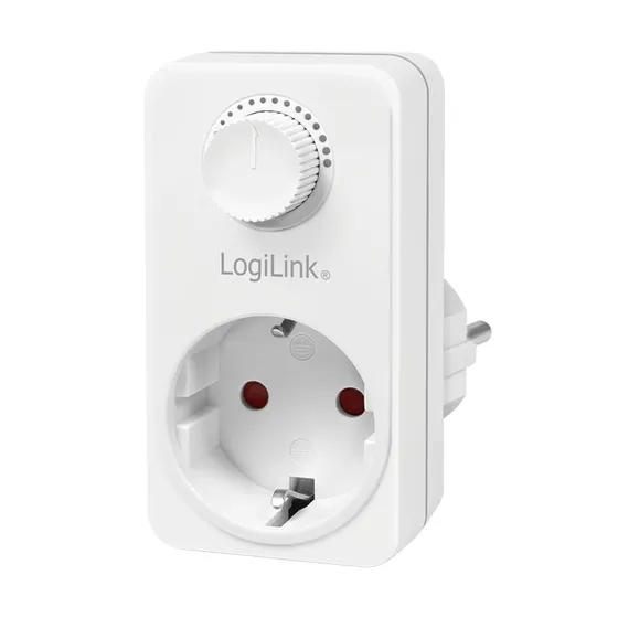LogiLink Dæmper Hvid, 1x CEE 7/3, 20-400W