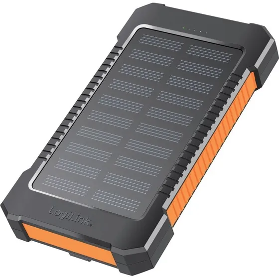 LogiLink PA0321 6000 mAh Solcelle PowerBank Sort/Orange