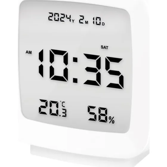 LogiLink Digital Vækkeur med Temperatur, Luftfugtighed og Snooze