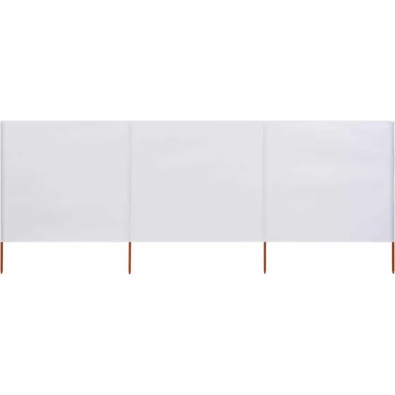 vidaXL 3-panels læsejl 400x160 cm sandhvid