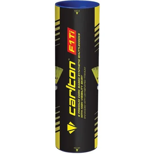 Carlton F1 Ti badmintonbolde - gul/rød (6 stk)