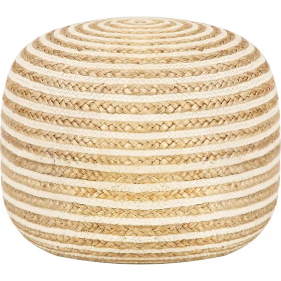 vidaXL Håndlavet Puf 45 x 30 cm i Jute med EPS-Skumkugler