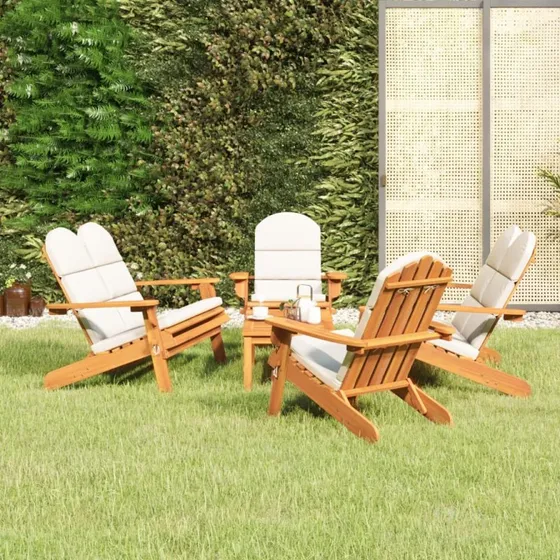 vidaXL Adirondack-loungesæt 5 dele massivt akacietræ