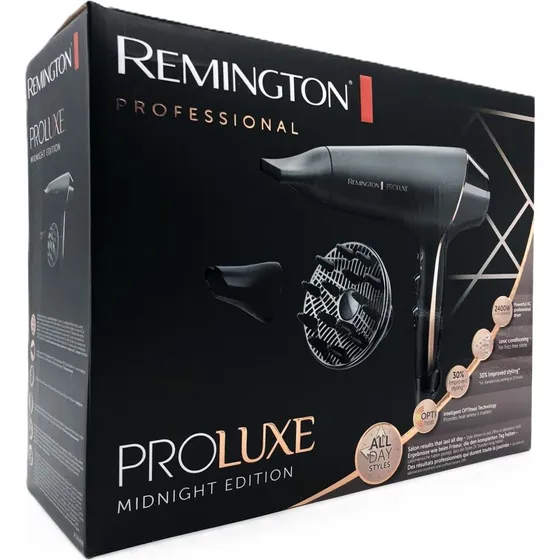 Remington Proluxe AC9140B Hårtørrer 2400W, Sort/Guld