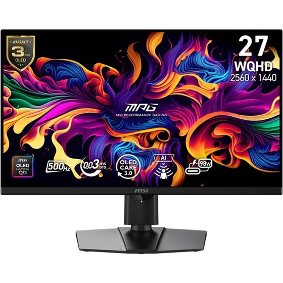 MSI MPG 271QRDE X50 27" WQHD OLED Gaming-skærm - Sort