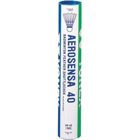 Yonex Aerosensa 40 fjerbolde (rør, 12 stk)