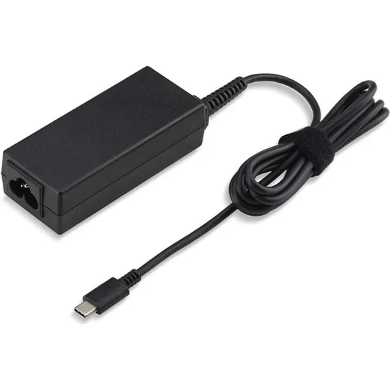 Acer 45W Type-C Adapter, sort