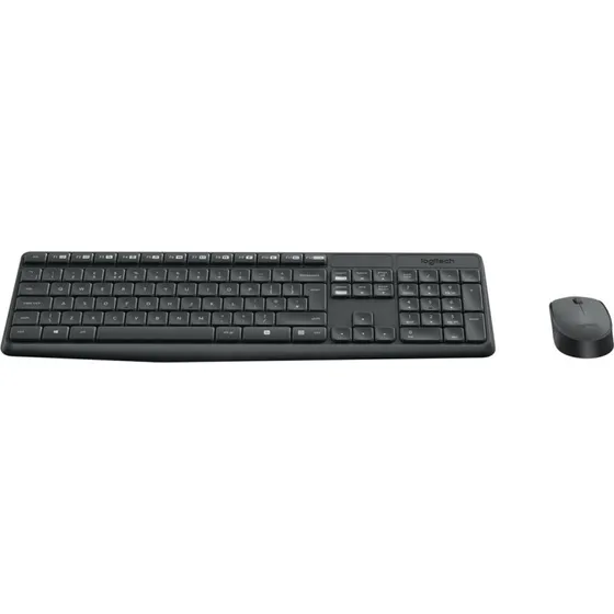 Logitech MK235 Trådløst Tastatur og Mus - Tjekkisk, Grå