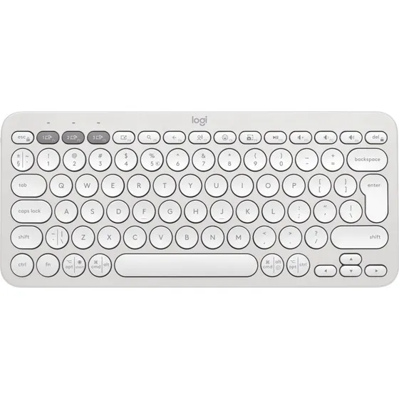 Logitech Pebble Keys 2 K380s Trådløst Tastatur, Tonal Hvidt