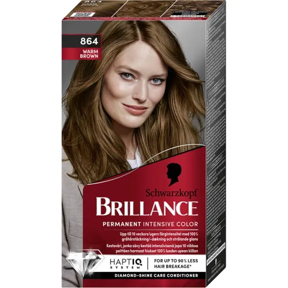 Schwarzkopf Brillance Intensive Color Creme 864 Warm Brown 160 ml