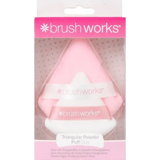 Brushworks Triangular Powder Puff Duo 2stk