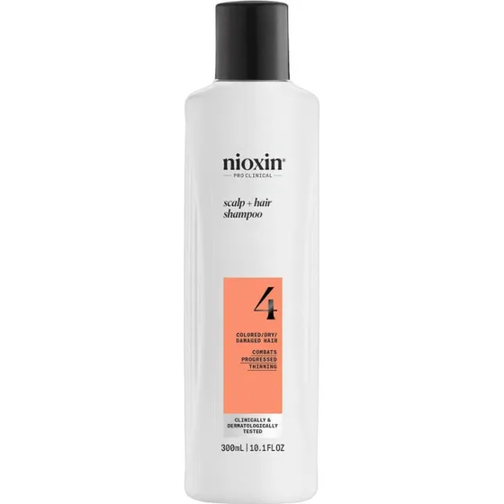 Nioxin System 4 Shampoo 300 ml til farvet hår med udtynding