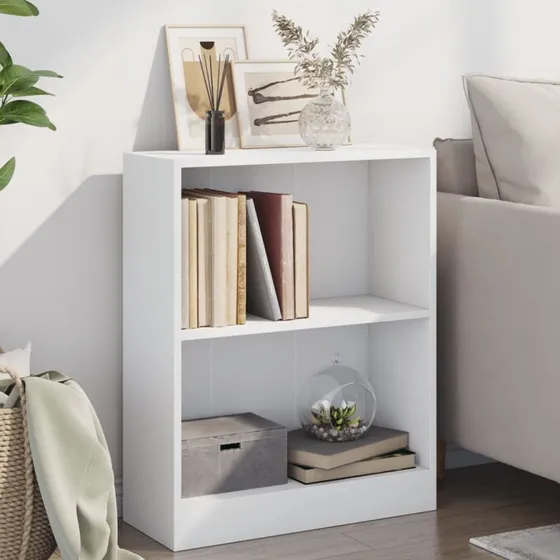 vidaXL Bogreol 60x24x76 cm konstrueret træ hvid