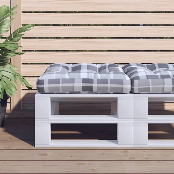 vidaxL Pallehynde 50x50x12 cm Gråternet