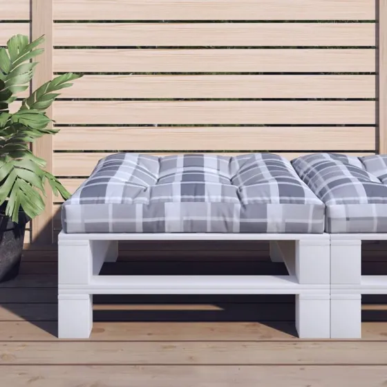 vidaxL pallehynde 80x80x12 cm gråternet