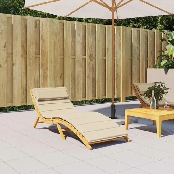vidaXL Hynde til Liggestol 180x60x4 cm, Oxfordstof, Beige