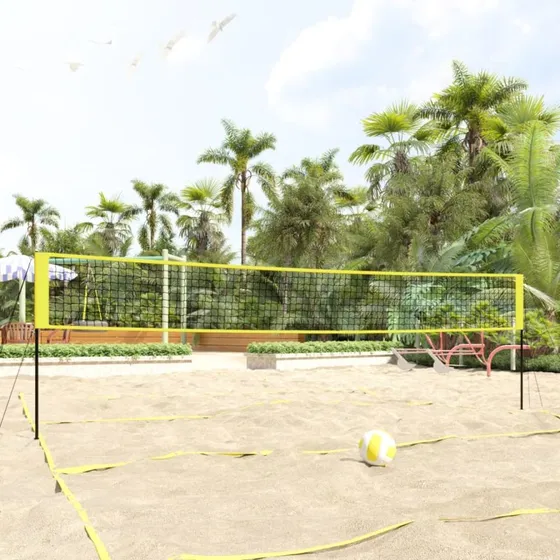 vidaXL volleyballnet 823x244 cm gul og sort